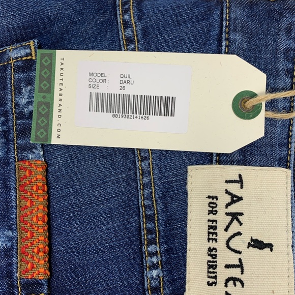 New Women Blue Takutea Quil Daru Jeans 27x21 - Picture 8 of 8